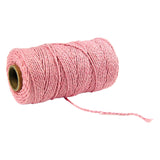 Maxbell Twisted Cotton Rope Soft Bag String Beading Braided Rope Craft Pink