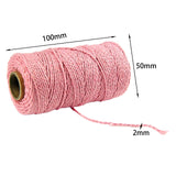 Maxbell Twisted Cotton Rope Soft Bag String Beading Braided Rope Craft Pink