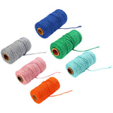 Maxbell Twisted Cotton Rope Soft Bag String Beading Braided Rope Craft Orange