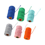 Maxbell Twisted Cotton Rope Soft Bag String Beading Braided Rope Craft Orange