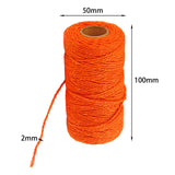 Maxbell Twisted Cotton Rope Soft Bag String Beading Braided Rope Craft Orange