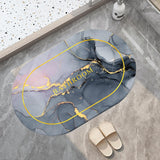 Maxbell 60x40cm Shower Rug Carpet Rubber Backed Quick Dry Soft for Entrance Kitchen bathroom