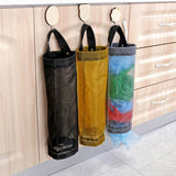 Maxbell Grocery Bag Holder Storage Pouch Plastic Bag Dispenser for Kitchen Gray