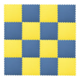 Maxbell EVA Baby Puzzle Mat Climbing Pad Floor Foam Play Mat Blue Yellow  16Pcs