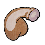 Maxbell Penis Shaped Rug Doormat Soft Non Slip Shaggy 60x40cm for Sink Bathroom