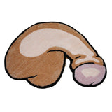 Maxbell Penis Shaped Rug Doormat Soft Non Slip Shaggy 60x40cm for Sink Bathroom