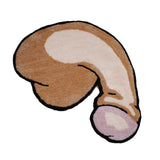 Maxbell Penis Shaped Rug Doormat Soft Non Slip Shaggy 60x40cm for Sink Bathroom