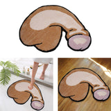 Maxbell Penis Shaped Rug Doormat Soft Non Slip Shaggy 60x40cm for Sink Bathroom