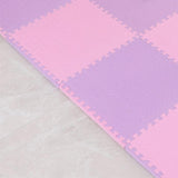 Maxbell EVA Baby Puzzle Mat Climbing Pad Floor Foam Play Mat Pink Purple 24Pcs