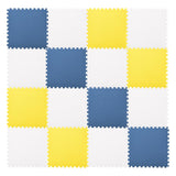 Maxbell EVA Baby Puzzle Mat Climbing Pad Floor Foam Play Mat Yellow White Blue 16