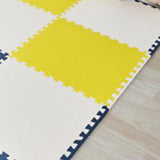 Maxbell EVA Baby Puzzle Mat Climbing Pad Floor Foam Play Mat Yellow White Blue 16