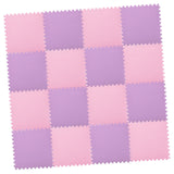 Maxbell EVA Baby Puzzle Mat Climbing Pad Floor Foam Play Mat Pink Purple 16Pcs