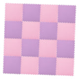 Maxbell EVA Baby Puzzle Mat Climbing Pad Floor Foam Play Mat Pink Purple 16Pcs