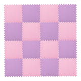 Maxbell EVA Baby Puzzle Mat Climbing Pad Floor Foam Play Mat Pink Purple 16Pcs