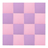 Maxbell EVA Baby Puzzle Mat Climbing Pad Floor Foam Play Mat Pink Purple 16Pcs