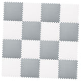 Maxbell EVA Baby Puzzle Mat Climbing Pad Floor Foam Play Mat White Gray 16Pcs