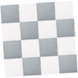 Maxbell EVA Baby Puzzle Mat Climbing Pad Floor Foam Play Mat White Gray 16Pcs