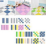 Maxbell EVA Baby Puzzle Mat Climbing Pad Floor Foam Play Mat White Gray Blue 16Pc