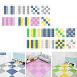 Maxbell EVA Baby Puzzle Mat Climbing Pad Floor Foam Play Mat White Gray Blue 16Pc