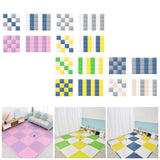 Maxbell EVA Baby Puzzle Mat Climbing Pad Floor Foam Play Mat White Gray Blue 16Pc