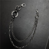 Maxbell Waist Chain Black Punk Style Unisex Retro Key Chain for Gift Women Jeans