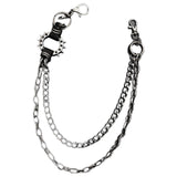 Maxbell Waist Chain Black Punk Style Unisex Retro Key Chain for Gift Women Jeans