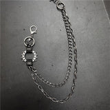 Maxbell Waist Chain Black Punk Style Unisex Retro Key Chain for Gift Women Jeans