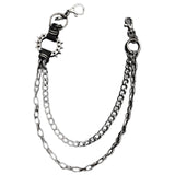 Maxbell Waist Chain Black Punk Style Unisex Retro Key Chain for Gift Women Jeans