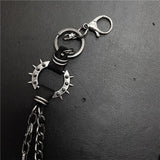 Maxbell Waist Chain Black Punk Style Unisex Retro Key Chain for Gift Women Jeans