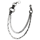 Maxbell Waist Chain Black Punk Style Unisex Retro Key Chain for Gift Women Jeans