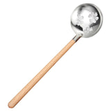 Maxbell 304 Stainless Steel Spoon Ladle Wooden Handle for Hot Pot Slotted