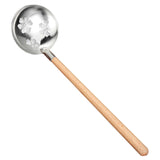 Maxbell 304 Stainless Steel Spoon Ladle Wooden Handle for Hot Pot Slotted