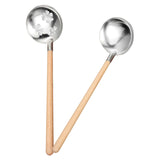 Maxbell 304 Stainless Steel Spoon Ladle Wooden Handle for Hot Pot Soup