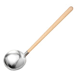 Maxbell 304 Stainless Steel Spoon Ladle Wooden Handle for Hot Pot Soup