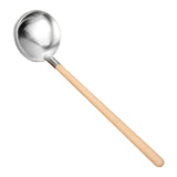 Maxbell 304 Stainless Steel Spoon Ladle Wooden Handle for Hot Pot Soup