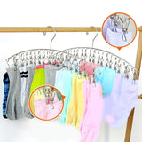 Maxbell 2x Clothes Drying Rack Laundry Hanger Windproof for Drying Socks Mask Scarfs