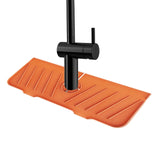 Maxbell Kitchen Faucet Sink Splash Guard Sink Draining Pad for Bathroom Home  Orange