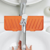 Maxbell Kitchen Faucet Sink Splash Guard Sink Draining Pad for Bathroom Home  Orange