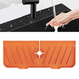 Maxbell Kitchen Faucet Sink Splash Guard Sink Draining Pad for Bathroom Home  Orange