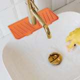 Maxbell Kitchen Faucet Sink Splash Guard Sink Draining Pad for Bathroom Home  Orange