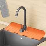 Maxbell Silicone Sink Faucet Mat Splash Catcher for Kitchen Sink Hotel Tray Orange