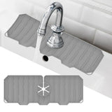 Maxbell Silicone Sink Faucet Mat Splash Catcher for Kitchen Sink Hotel Tray Gray