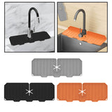 Maxbell Silicone Sink Faucet Mat Splash Catcher for Kitchen Sink Hotel Tray Gray