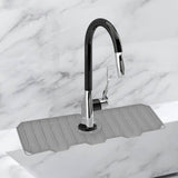 Maxbell Silicone Sink Faucet Mat Splash Catcher for Kitchen Sink Hotel Tray Gray