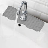 Maxbell Silicone Sink Faucet Mat Splash Catcher for Kitchen Sink Hotel Tray Gray