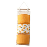 Maxbell Hanging Storage Bag Wall Door Closet Container for Living Room Organizer 3 pockets orange