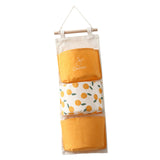 Maxbell Hanging Storage Bag Wall Door Closet Container for Living Room Organizer 3 pockets orange