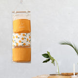 Maxbell Hanging Storage Bag Wall Door Closet Container for Living Room Organizer 3 pockets orange