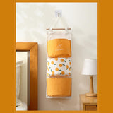 Maxbell Hanging Storage Bag Wall Door Closet Container for Living Room Organizer 3 pockets orange