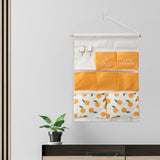 Maxbell Hanging Storage Bag Wall Door Closet Container for Living Room Organizer 7 pockets orange